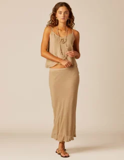 Nicoli Skirts<SAND CHIFFON SKIRT Fresa