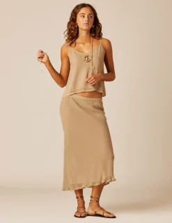 Nicoli Skirts<SAND CHIFFON SKIRT Fresa