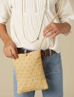 Nicoli Bags|Bags & Shoulder bags<SAND FLORAL CROSSBODY BAG Arena