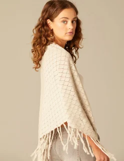 Nicoli Knitwear|Scarves & Shawls<SAND KNIT SHAWL Azules