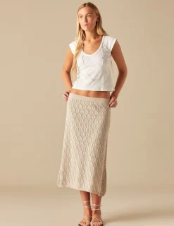 Nicoli Knitwear|Skirts<SAND KNIT SKIRT Arena