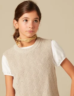 Nicoli Knitwear|Waistcoats<SAND KNIT VEST Arena