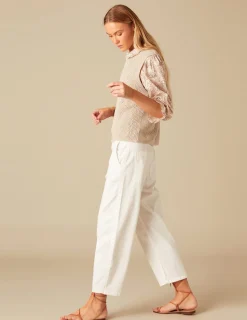 Nicoli Knitwear|Waistcoats<SAND KNIT VEST Arena