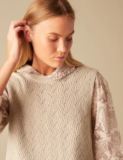 Nicoli Knitwear|Waistcoats<SAND KNIT VEST Arena