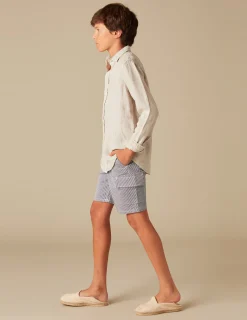 Nicoli Shirts<SAND LINEN SHIRT Blancos