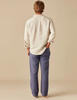 Nicoli Shirts<SAND LINEN SHIRT Blancos