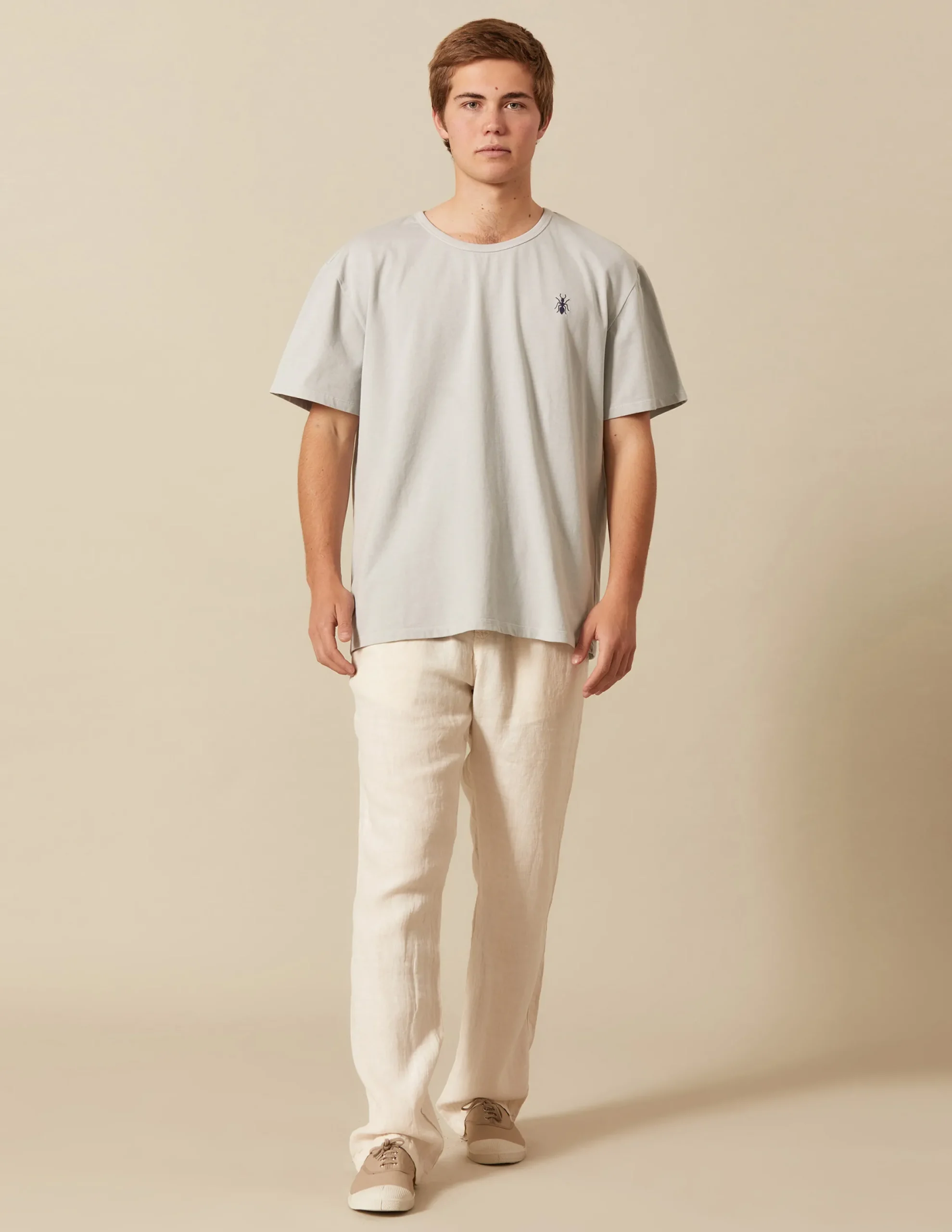 Nicoli Trousers<SAND LINEN TROUSERS Verde caza