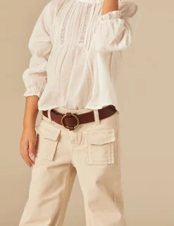 Nicoli Trousers|Denim<SAND-COLOURED FLAP POCKET TROUSERS Beiges