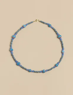 Nicoli Necklaces & Chokers|Necklaces<SHORT BLUE NECKLACE Verdes oscuros