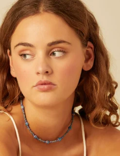 Nicoli Necklaces & Chokers|Necklaces<SHORT BLUE NECKLACE Verdes oscuros