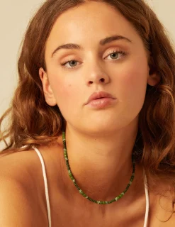 Nicoli Necklaces & Chokers|Necklaces<SHORT GREEN NECKLACE Verdes oscuros