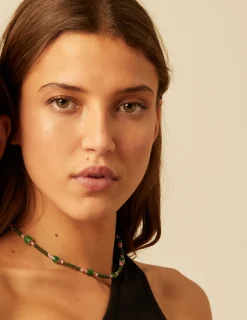 Nicoli Necklaces & Chokers|Necklaces<SHORT PINK/GREEN NECKLACE Verdes
