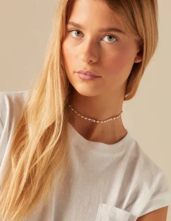 Nicoli Necklaces & Chokers<SILVER CURVED NECKLACE Metalizados