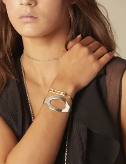 Nicoli Bracelets<SILVER 'H' BRACELET Dorados