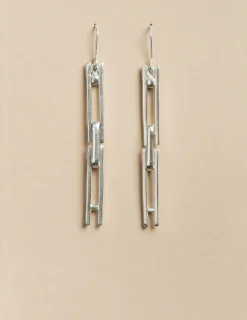 Nicoli Earrings<SILVER 'H' EARRINGS Dorados