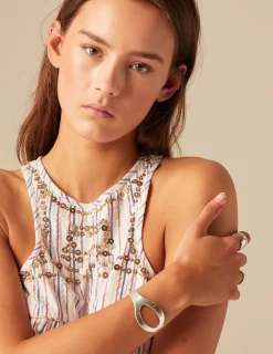 Nicoli Bracelets<SILVER OVAL BRACELET Dorados