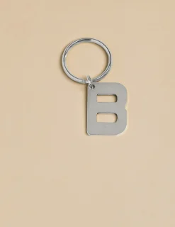 Nicoli Keychain|Keychain<SILVER "B" KEYCHAIN Dorados