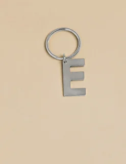 Nicoli Keychain|Keychain<SILVER "E" KEYCHAIN Dorados