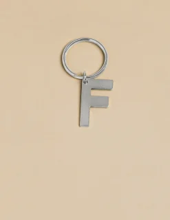 Nicoli Keychain|Keychain<SILVER "F" KEYCHAIN Dorados
