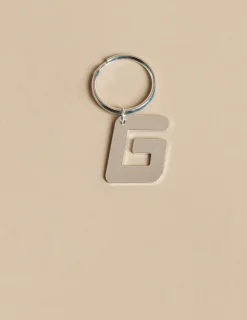 Nicoli Keychain|Keychain<SILVER "G" KEYCHAIN Dorados