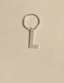 Nicoli Keychain|Keychain<SILVER "L" KEYCHAIN Dorados