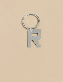 Nicoli Keychain|Keychain<SILVER "R" KEYCHAIN Dorados