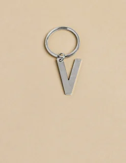 Nicoli Keychain|Keychain<SILVER "V" KEYCHAIN Dorados
