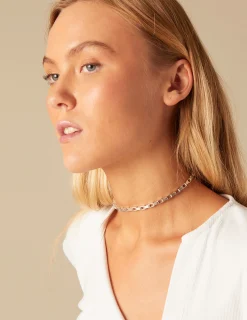Nicoli Necklaces & Chokers<SILVER RECTANGLE NECKLACE Dorados