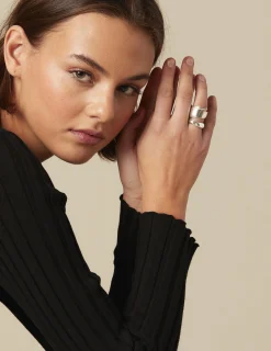 Nicoli Rings<SILVER ROLLED UP RING Dorados