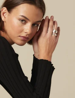 Nicoli Rings<SILVER ROLLED UP RING Dorados