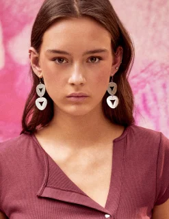 Nicoli Earrings<SILVER TRIANGLE EARRINGS Dorados