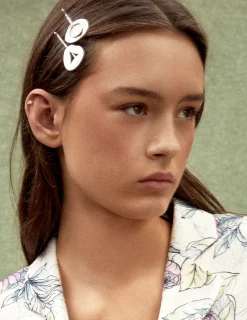 Nicoli Hair accessories<SILVER TRIANGLE HAIR CLIP Dorados