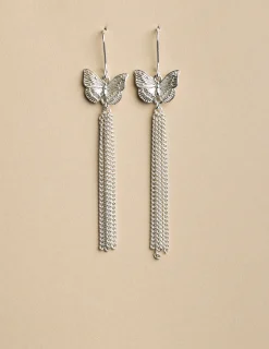 Nicoli Earrings<SMALL SIILVER BUTTERFLY EARRINGS Dorados