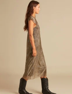 Nicoli Dresses<SPARKLY GOLD DRESS Dorados