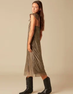 Nicoli Dresses<SPARKLY GOLD DRESS Dorados