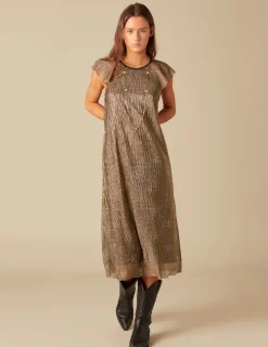 Nicoli Dresses<SPARKLY GOLD DRESS Dorados