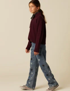 Nicoli Trousers|Denim<STAR PATCH TROUSERS Azul vaquero