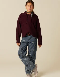 Nicoli Trousers|Denim<STAR PATCH TROUSERS Azul vaquero