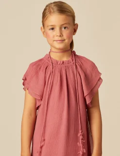 Nicoli Dresses<STRAWBERRY CHIFFON DRESS Verdes