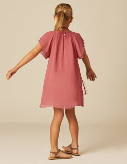 Nicoli Dresses<STRAWBERRY CHIFFON DRESS Verdes