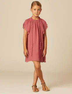 Nicoli Dresses<STRAWBERRY CHIFFON DRESS Verdes