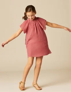 Nicoli Dresses<STRAWBERRY CHIFFON DRESS Verdes