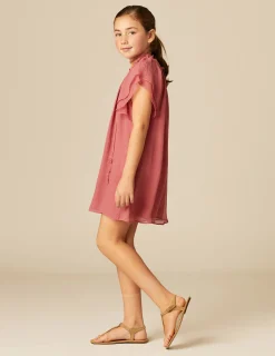 Nicoli Dresses<STRAWBERRY CHIFFON DRESS Verdes