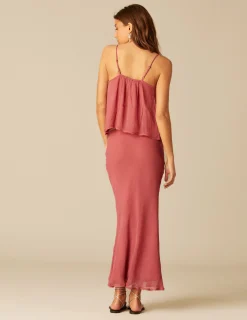 Nicoli Tops<STRAWBERRY CHIFFON TOP Fresa