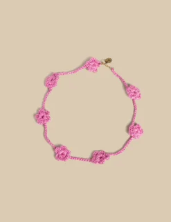 Nicoli Necklaces|Necklaces<STRAWBERRY SHORT FLOWER NECKLACE Crudos