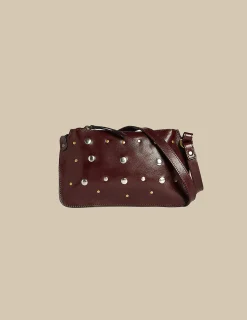 Nicoli Bags<Studded Brown Crossbody Bag Negros
