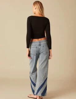 Nicoli Tops|T-shirts<TOP WITH SIDE SNAP BUTTONS Negros