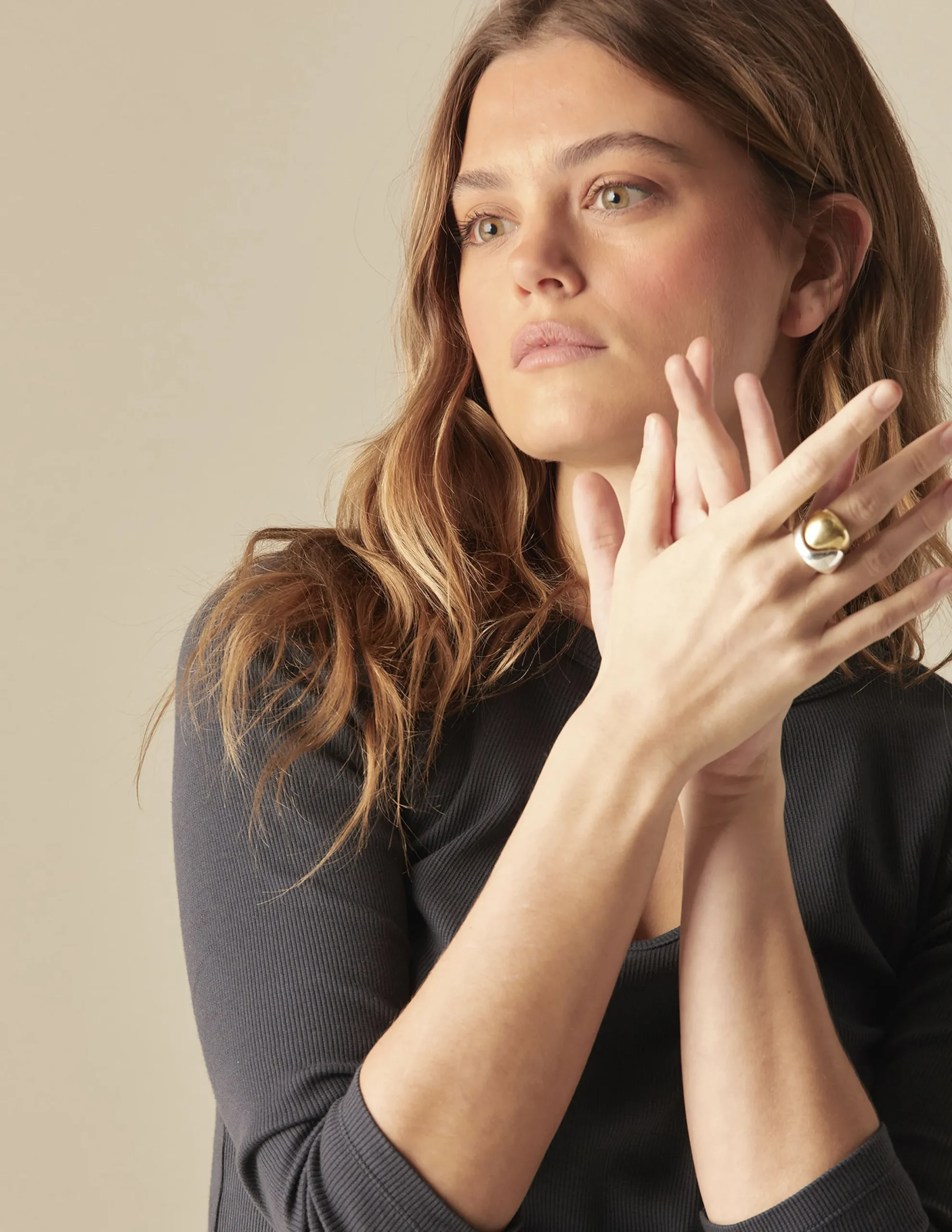 Nicoli Rings<TWO-TONE DOUBLE RING Dorados