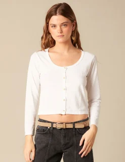 Nicoli T-shirts<WHITE BUTTONED T-SHIRT Grises antracitas