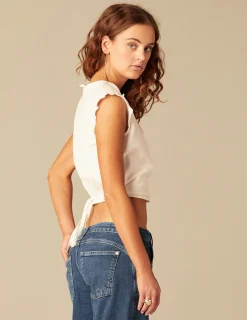 Nicoli Tops<WHITE CROSSOVER TOP Blancos